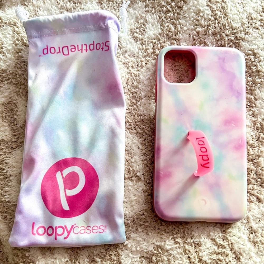 iPhone 11 Loppy case in “Tie Dye”. Lightly used.